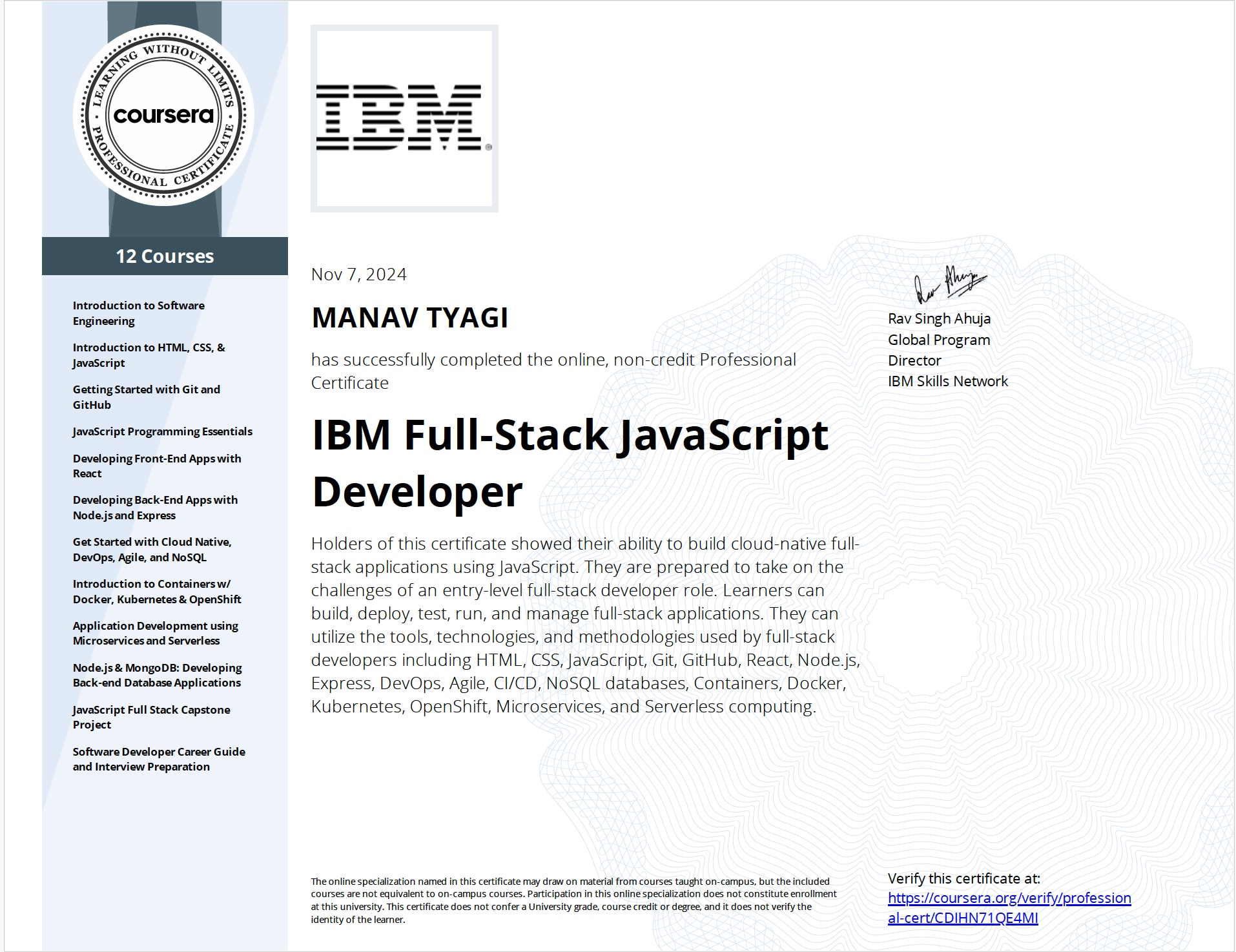 Google IT Support Certificate